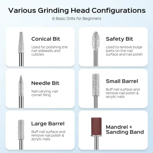 COSLUS C41 Cordless Nail Drill with Flash Cure Lamp | 77.1g (2.7oz) Portable Electric Nail File for Acrylic Gel Dip Powder Nails thumbnail 8