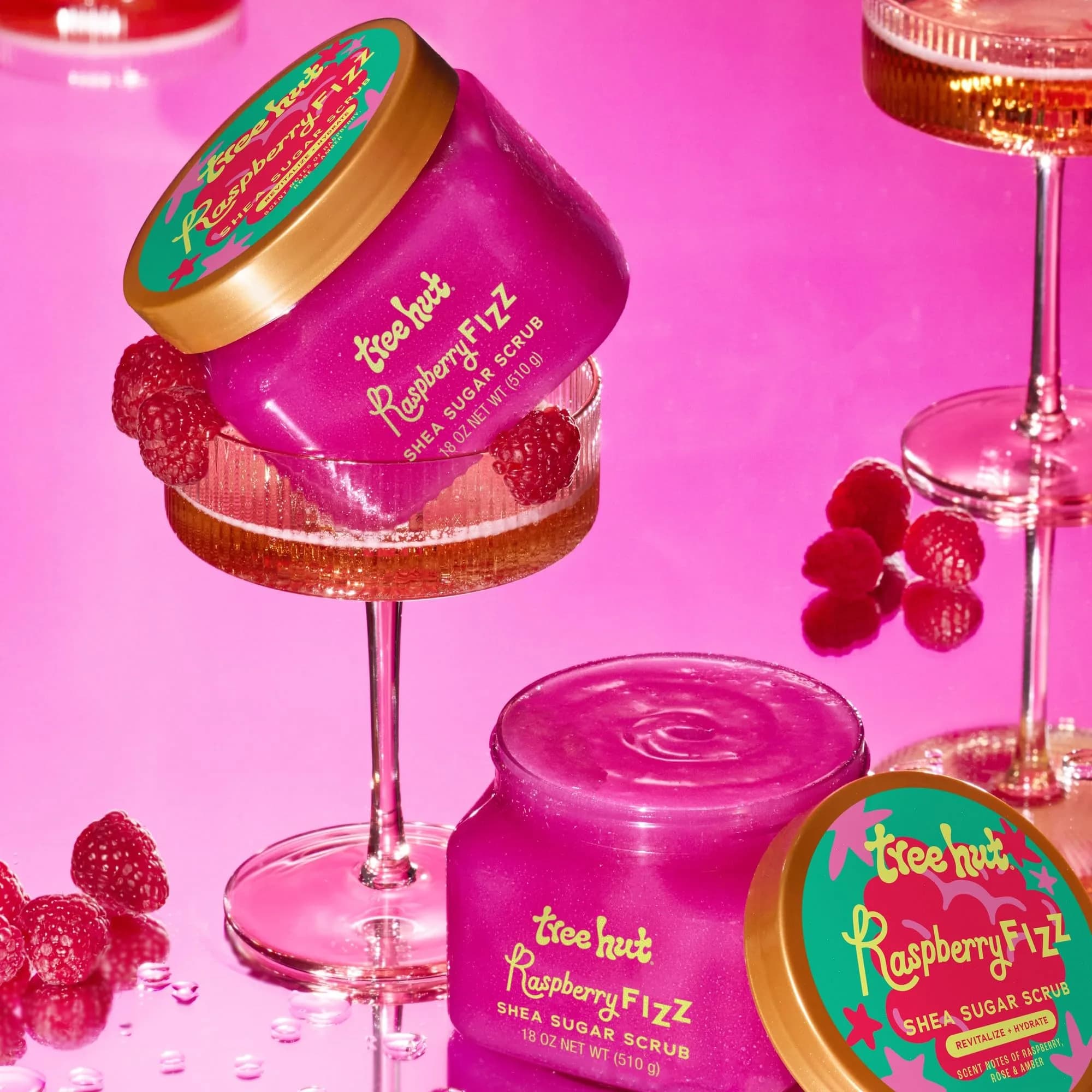 Tree Hut Raspberry Fizz Body Scrub 510g (18 Oz) | Exfoliating & Nourishing with Shea Butter - view 7