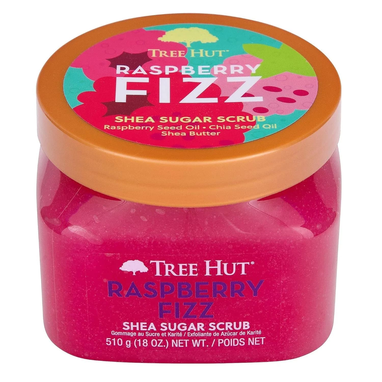Tree Hut Raspberry Fizz Body Scrub 510g (18 Oz) | Exfoliating & Nourishing with Shea Butter - view 2
