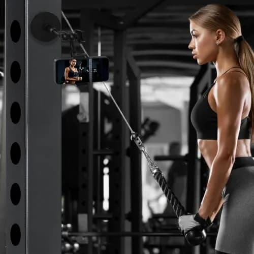 HOYXUN Magnetic Phone Holder for Gym, Heavy Duty 360° Adjustable Metal Arm | Strong Magnet & Multi-Angle Support thumbnail 5