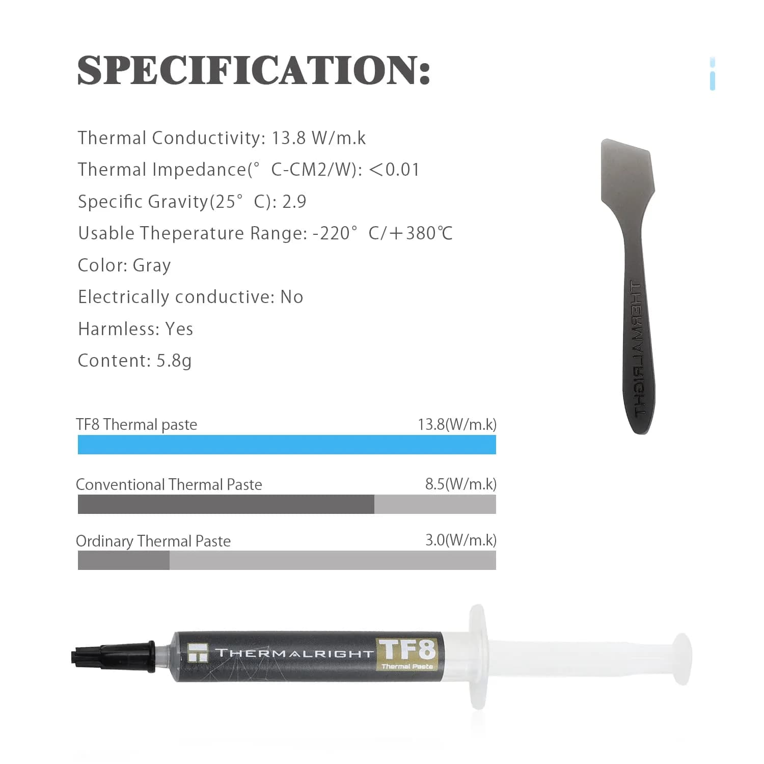 Thermalright TF8 5.8g Thermal Paste | 13.8W/m.k High Conductivity - view 4