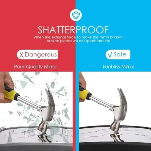 funbliss Baby Car Mirror for Rear Facing Seat | Clear Wide View, 360° Rotation, Shatterproof Acrylic thumbnail 4