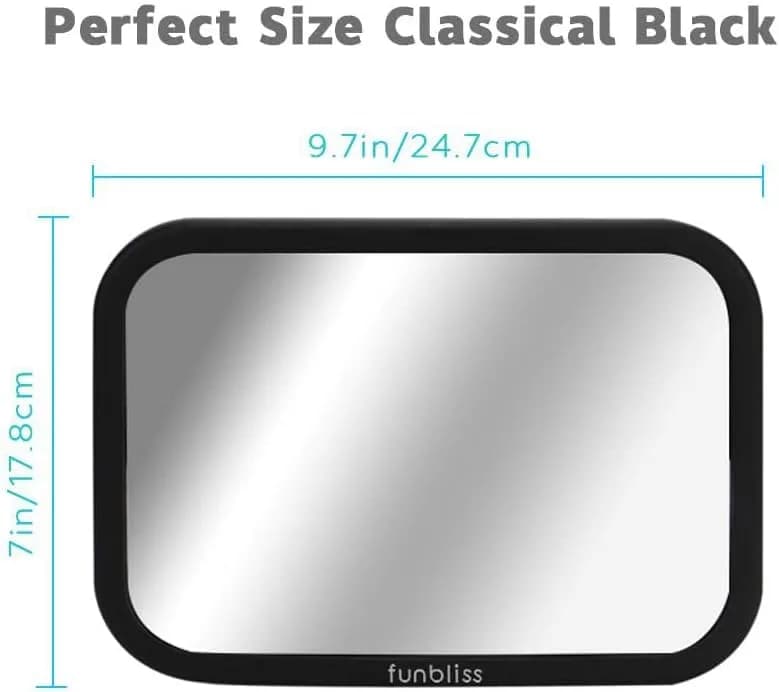funbliss Baby Car Mirror for Rear Facing Seat | Clear Wide View, 360° Rotation, Shatterproof Acrylic thumbnail 9