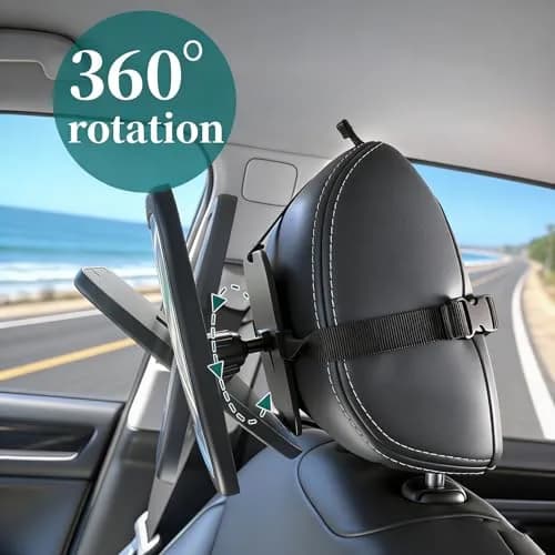 funbliss Baby Car Mirror for Rear Facing Seat | Clear Wide View, 360° Rotation, Shatterproof Acrylic thumbnail 3