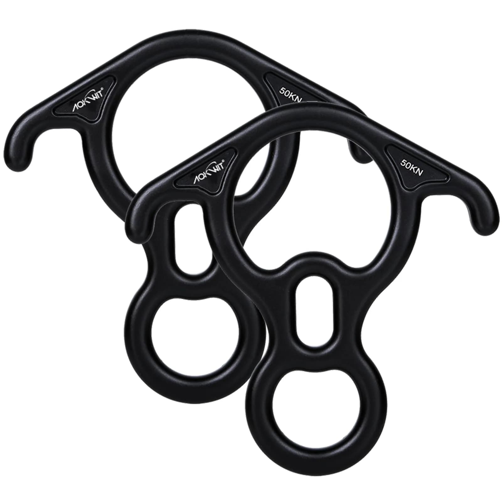 AOKWIT 50kN Rescue Figure 8 Descender 282g (9.95 oz) | Bent-Ear Belay Device for Climbing & Rescue