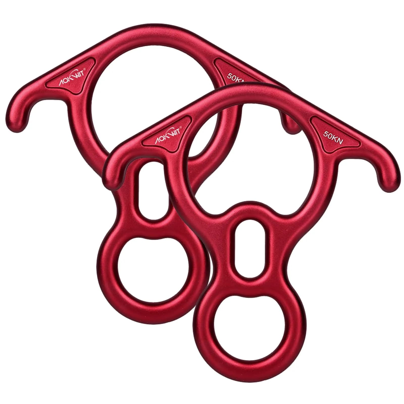 AOKWIT 50KN Rescue Figure 8 Descender 17cm (6.7in) | Bent-Ear Belay Device for Rock Climbing & Rescue - main product image