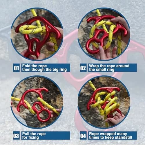 AOKWIT 50KN Rescue Figure 8 Descender 17cm (6.7in) | Bent-Ear Belay Device for Rock Climbing & Rescue thumbnail 3