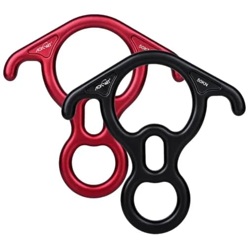 AOKWIT 50KN Rescue Figure 8 Descender 282g (9.95oz) | Bent-Ear Belay Device for Rock Climbing, Rappelling, and Rescue thumbnail 1
