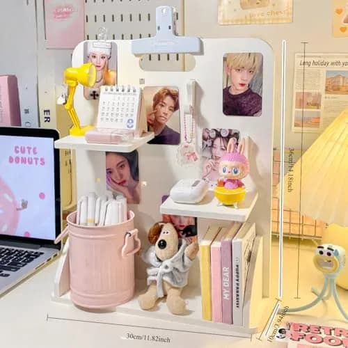 irLocy White Caddy Large | Kpop Desk Organizer with Drawers for Dorm & Office thumbnail 9