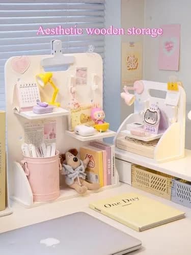 irLocy White Caddy Large | Kpop Desk Organizer with Drawers for Dorm & Office thumbnail 2