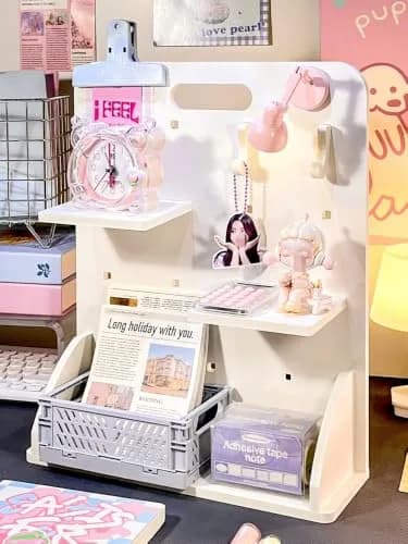 irLocy White Caddy Large | Kpop Desk Organizer with Drawers for Dorm & Office thumbnail 5