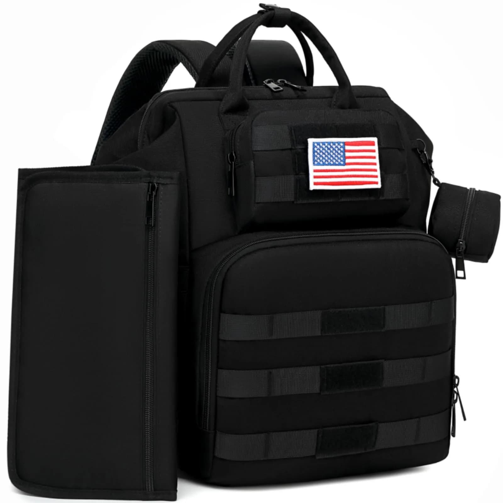 ROSEGIN Diaper Bag Backpack for Dad and Men, Large 35L Travel Baby Bag with Changing Pad & Insulated Pockets (Shadow Black)