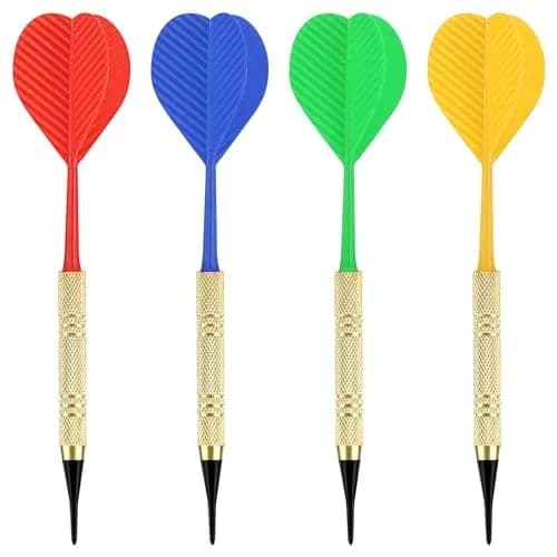 Accmor 20 Pack Soft Tip Darts Set with 100 Extra 2BA Tips | Gold Color, 13g Weight thumbnail 2