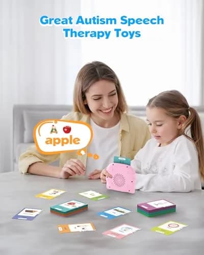 Airbition Bilingual Talking Flash Cards, 512 Words English Spanish Pink | Montessori Learning Toy for Toddlers thumbnail 4