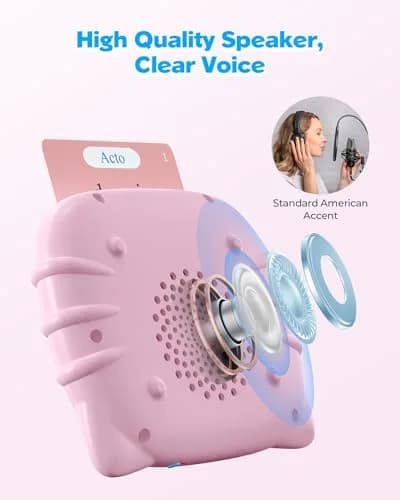 Airbition Bilingual Talking Flash Cards, 512 Words English Spanish Pink | Montessori Learning Toy for Toddlers thumbnail 5