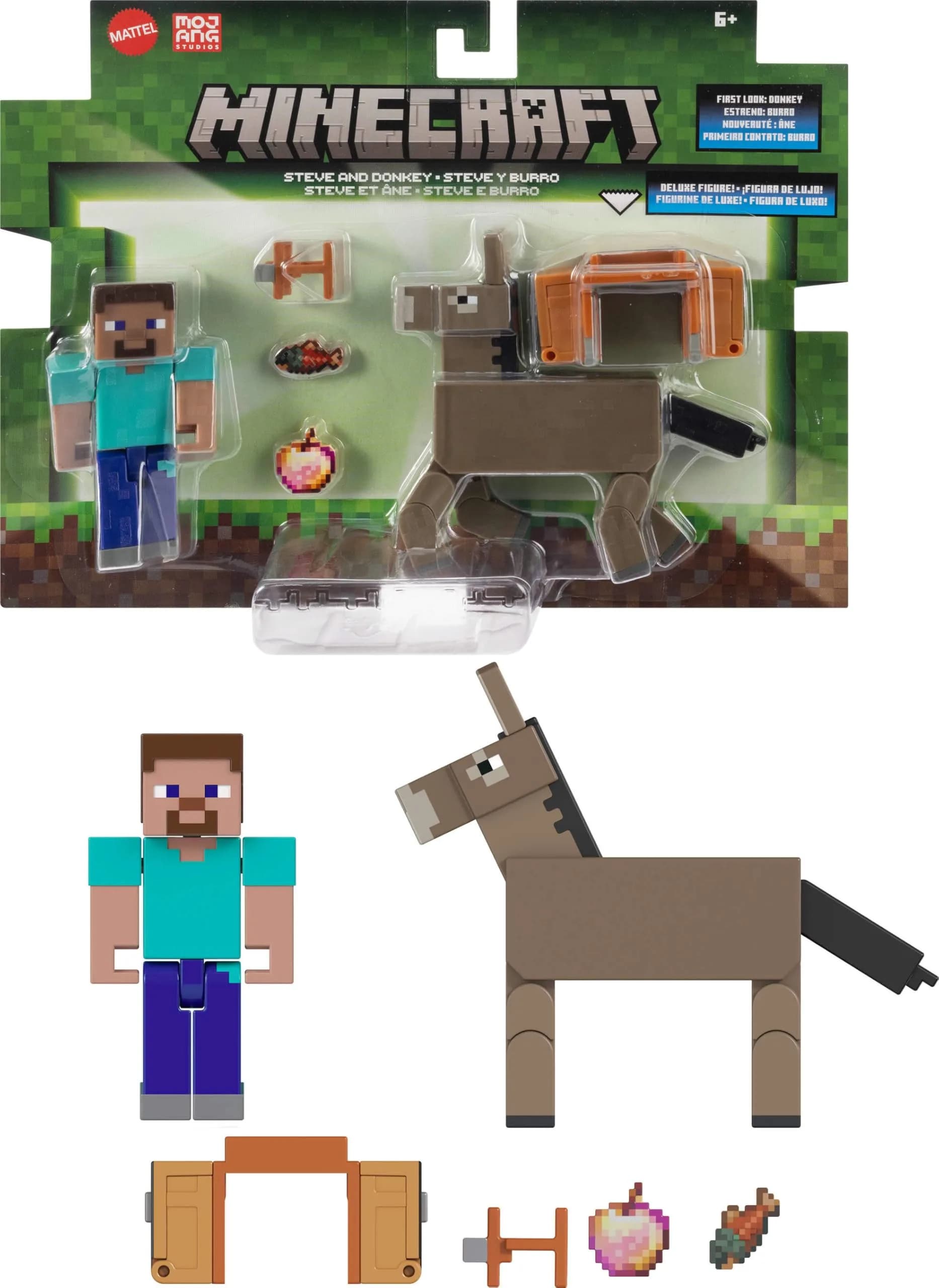 Mattel Minecraft Action Figure & Accessories 2-Pack | 3.25-inch Scale, Creeper, Collectible Toy Set — Multicolor