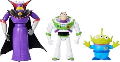 Mattel Toy Story Intergalactic 3-Pack Action Figures | Buzz, Zurg & Alien, 4-Inch Scale, Posable Toys thumbnail 1