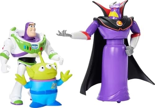 Mattel Toy Story Intergalactic 3-Pack Action Figures | Buzz, Zurg & Alien, 4-Inch Scale, Posable Toys thumbnail 4