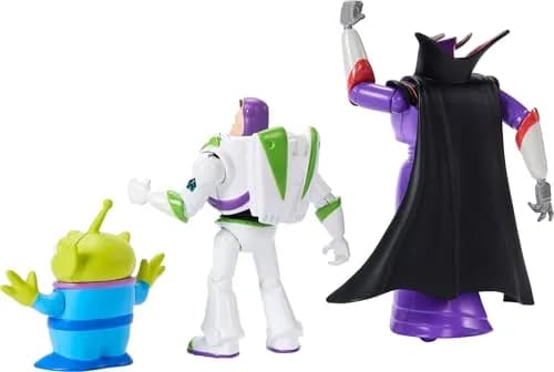 Mattel Toy Story Intergalactic 3-Pack Action Figures | Buzz, Zurg & Alien, 4-Inch Scale, Posable Toys thumbnail 5
