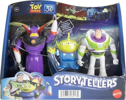 Mattel Toy Story Intergalactic 3-Pack Action Figures | Buzz, Zurg & Alien, 4-Inch Scale, Posable Toys thumbnail 6