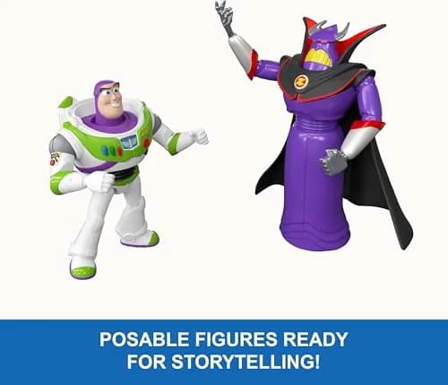 Mattel Toy Story Intergalactic 3-Pack Action Figures | Buzz, Zurg & Alien, 4-Inch Scale, Posable Toys thumbnail 2