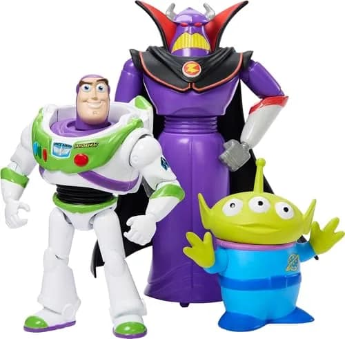 Mattel Toy Story Intergalactic 3-Pack Action Figures | Buzz, Zurg & Alien, 4-Inch Scale, Posable Toys thumbnail 3