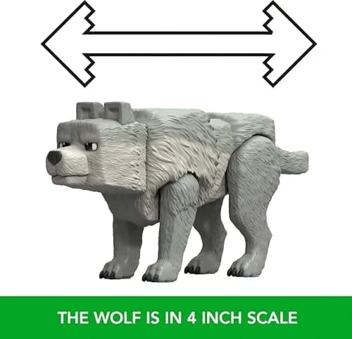 Mattel Minecraft Dennis The Wolf Action Figure 8.25 cm (3.25 inches) | Posable Collectible Toy thumbnail 3