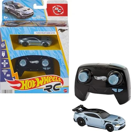 Hot Wheels RC Ford Mustang GTD 1:64 Scale | ASTM-Tested, Rechargeable Toy Car thumbnail 1