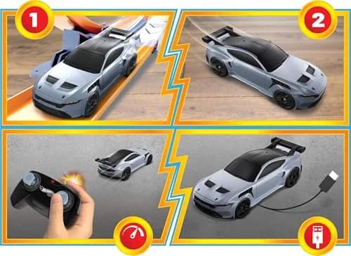 Hot Wheels RC Ford Mustang GTD 1:64 Scale | ASTM-Tested, Rechargeable Toy Car thumbnail 3