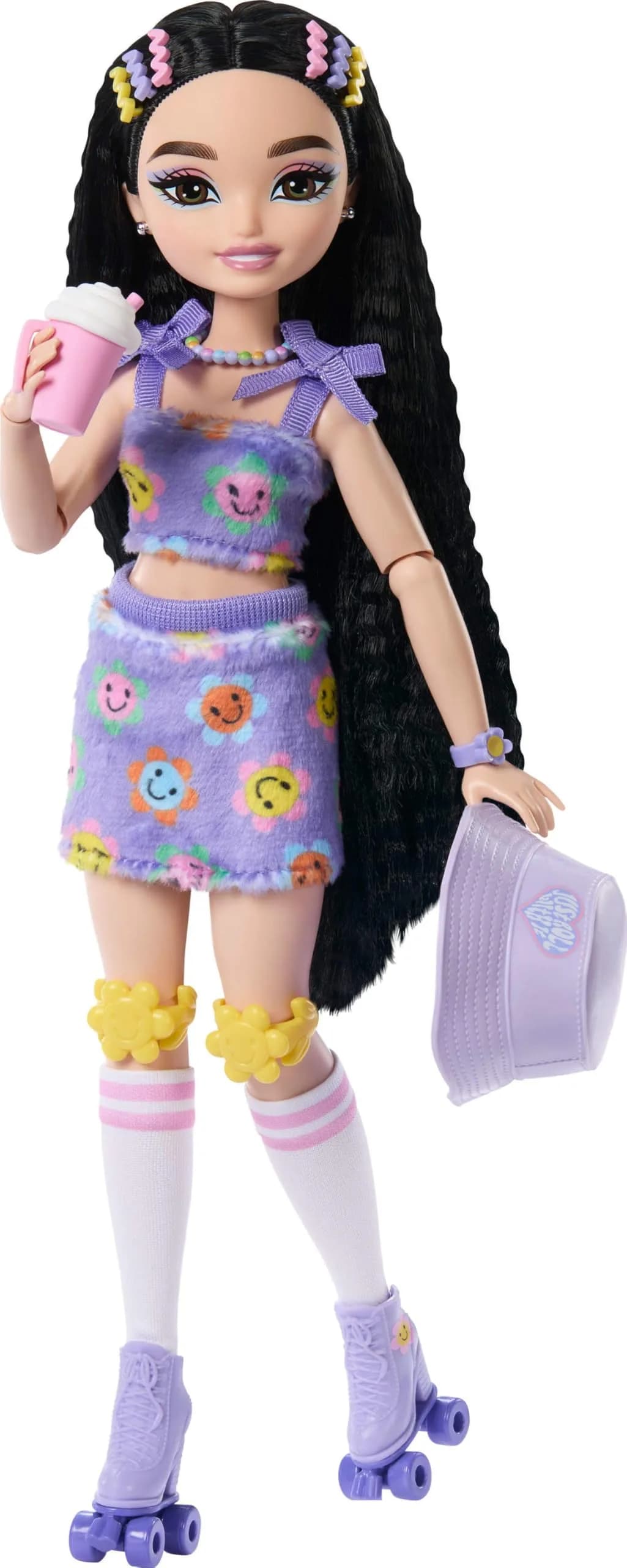 Barbie Dream Besties Skate Party Renee Doll & Accessories | 5-inch, Posable, Multicolor