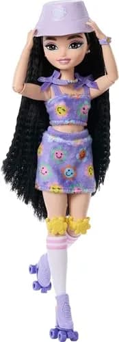 Barbie Dream Besties Skate Party Renee Doll & Accessories | 5-inch, Posable, Multicolor thumbnail 4