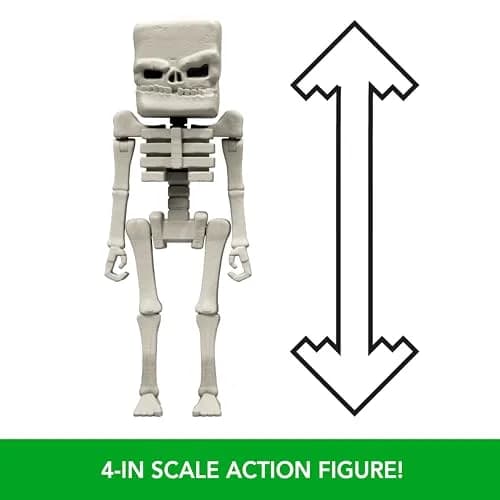 Mattel Minecraft Skeleton Action Figure & Accessories Set 4-inch Scale | Inspired by A Minecraft Movie thumbnail 5
