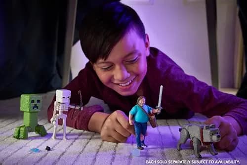 Mattel Minecraft Skeleton Action Figure & Accessories Set 4-inch Scale | Inspired by A Minecraft Movie thumbnail 2
