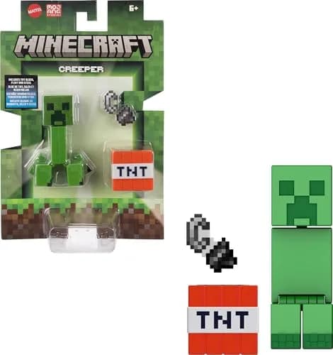 Mattel Minecraft Action Figure & Accessories 2-Pack | 3.25-inch Scale, Creeper, Collectible Toy Set thumbnail 1