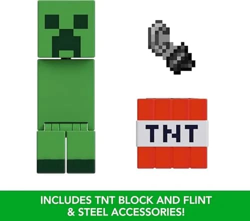 Mattel Minecraft Action Figure & Accessories 2-Pack | 3.25-inch Scale, Creeper, Collectible Toy Set thumbnail 4