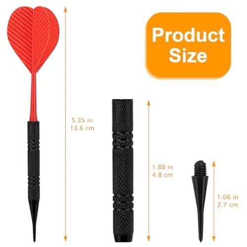 Accmor 20 Pack Soft Tip Darts Set with 100 Extra 2BA Tips | 14.8cm (5.8 inch) Total Length thumbnail 9
