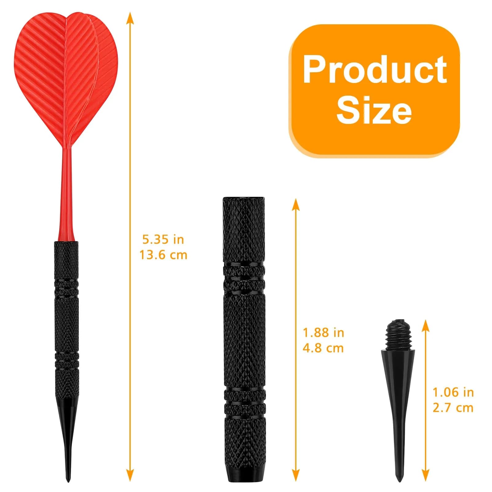 Accmor 20 Pack Soft Tip Darts Set with 100 Extra 2BA Tips | 14.8cm (5.8 inch) Total Length - view 9