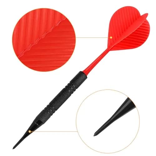 Accmor 20 Pack Soft Tip Darts Set with 100 Extra 2BA Tips | 14.8cm (5.8 inch) Total Length thumbnail 3