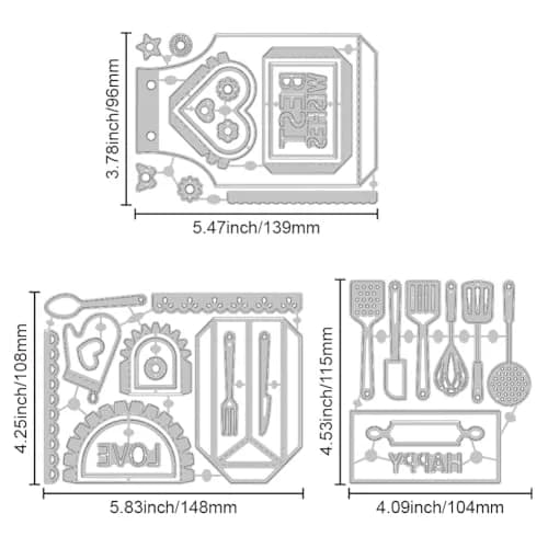 GLOBLELAND 3D Apron Snack Bag Cutting Dies for Card Making | Scrapbooking & Paper Crafts thumbnail 6