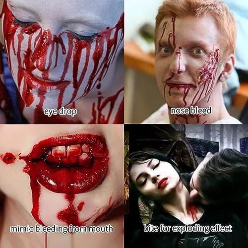 MEICOLY Edible Fake Blood with Capsules | 30ml (1.06 Fl Oz) Realistic Stage Blood for SFX Makeup thumbnail 4