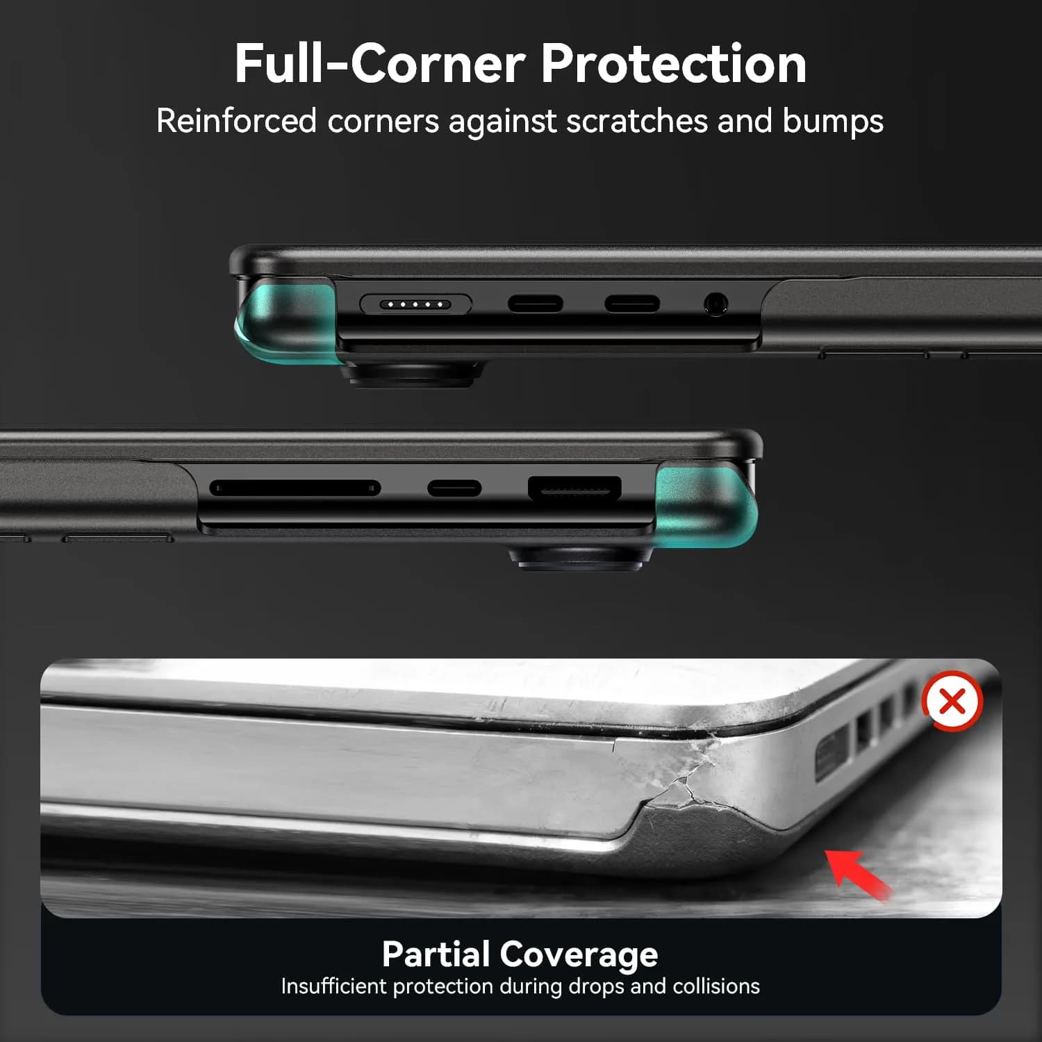 EooCoo Textured Matte Black Hard Case for MacBook Pro 14-inch (2021-2026 Models) | Scratch & Fingerprint Resistant - view 5