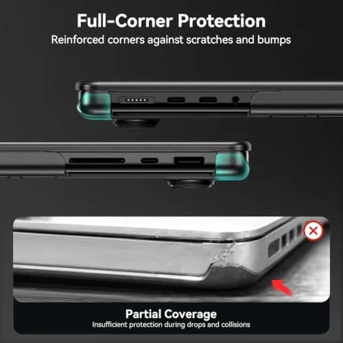 EooCoo Textured Matte Black Hard Case for MacBook Pro 14-inch (2021-2026 Models) | Scratch & Fingerprint Resistant thumbnail 5