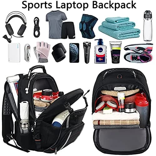 YALIXIAN Extra Large Travel Laptop Backpack for Men Women with USB Charging Port & RFID Anti-Theft, Fits 17 Inch Computer Notebook, Water Resistant, College Backpack (Blackgrey) thumbnail 2