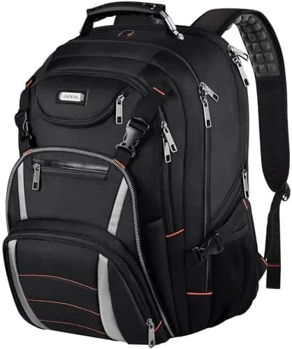 YALIXIAN Extra Large Travel Laptop Backpack for Men Women with USB Charging Port & RFID Anti-Theft, Fits 17 Inch Computer Notebook, Water Resistant, College Backpack (Blackgrey) - main product image