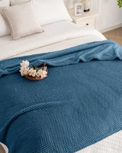 Jungle Star Blue Soft Fleece 300GSM Twin Blanket 152cm x 203cm (60"x80") | Cozy Flannel for Couch, Bed, Sofa thumbnail 8