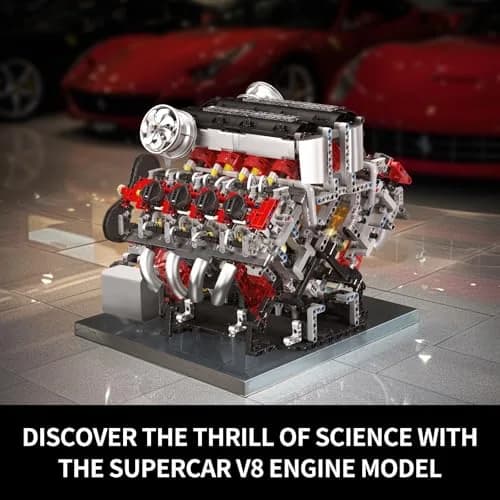 Mould King 10130 V8 Engine Model Kit | Build a Realistic Car Engine for Adults thumbnail 5
