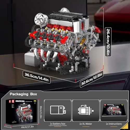 Mould King 10130 V8 Engine Model Kit | Build a Realistic Car Engine for Adults thumbnail 6