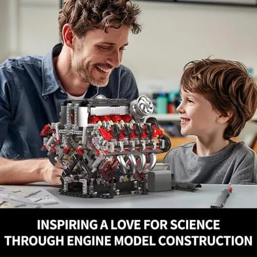 Mould King 10130 V8 Engine Model Kit | Build a Realistic Car Engine for Adults thumbnail 7