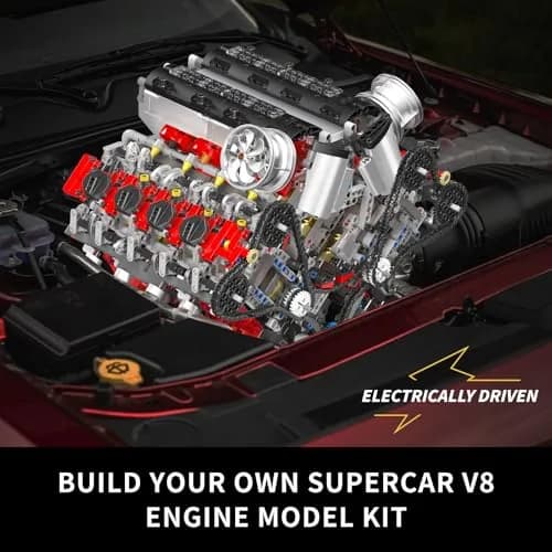 Mould King 10130 V8 Engine Model Kit | Build a Realistic Car Engine for Adults thumbnail 2