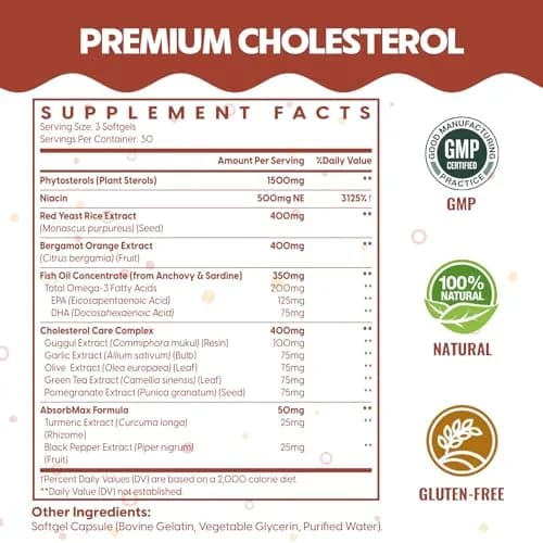 ChiQwench Cholesterol Supplements with Plant Sterols 90 Softgels | Support Normal Cholesterol Levels thumbnail 2
